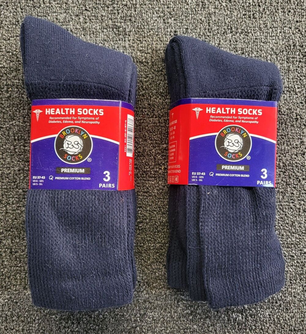 Brooklyn Womens Size 6-10.5 Over The Calf Diabetic Socks Top 5 Pairs